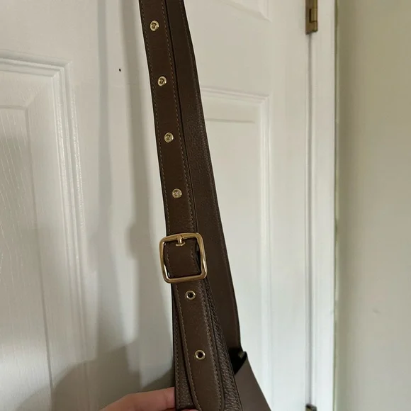 Coach Hadley Crossbody Brown Pebbled Leather Gold/Stone - Picture 3 of 6